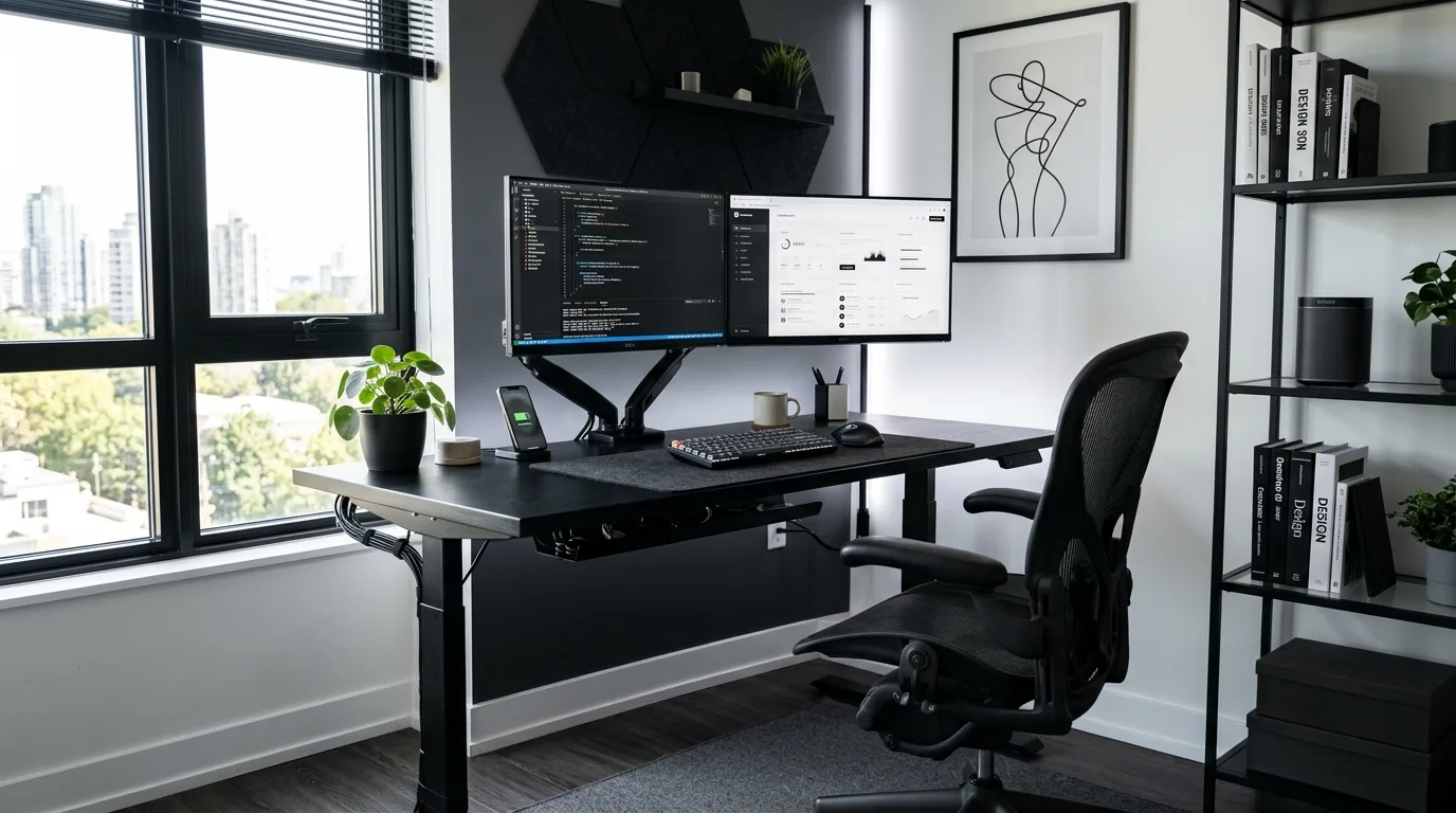 Use task lighting that reduces strain inspiration for a home office.
